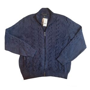 The Mens Store Bloomingdales zipper cardigan/jacket, NEW WITH TAGS